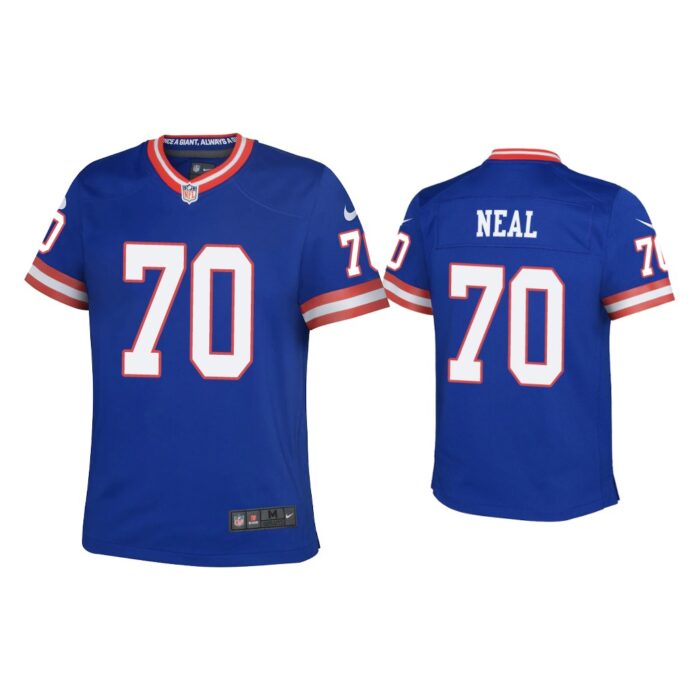 Youth Evan Neal New York Giants Royal Classic Game Jersey