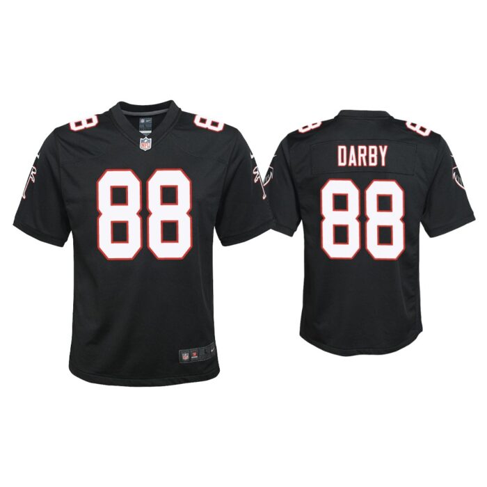 Youth Frank Darby Atlanta Falcons Black Throwback Game Jersey