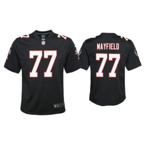 Youth Jalen Mayfield Atlanta Falcons Black Throwback Game Jersey