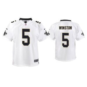 Youth Jameis Winston New Orleans Saints White Game Jersey