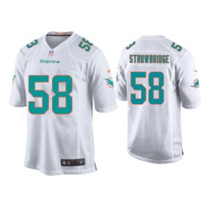 Youth Jason Strowbridge Miami Dolphins White Game Jersey