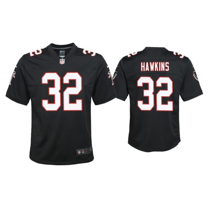 Youth Jaylinn Hawkins Atlanta Falcons Black Throwback Game Jersey