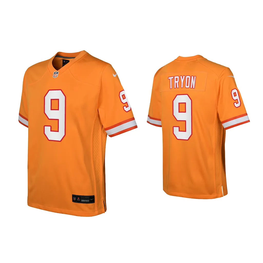 Youth Joe Tryon Tampa Bay Buccaneers Orange Throwback Game Jersey