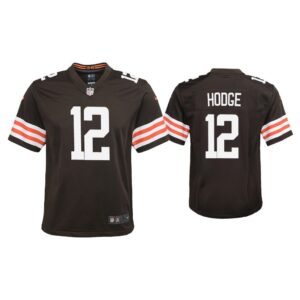 Youth KhaDarel Hodge Cleveland Browns Brown Game Jersey