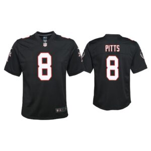 Youth Kyle Pitts Atlanta Falcons Black Throwback Game Jersey