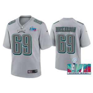 Youth Landon Dickerson Philadelphia Eagles Super Bowl LVII Gray Atmosphere Jersey