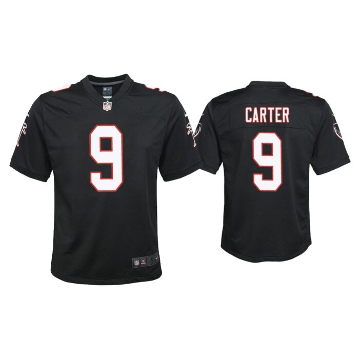 Youth Lorenzo Carter Atlanta Falcons Black Throwback Game Jersey