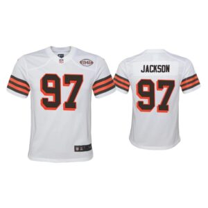 Youth Malik Jackson Cleveland Browns White 1946 Collection Alternate Game Jersey