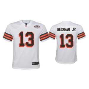 Youth Odell Beckham Jr Cleveland Browns White 1946 Collection Alternate Game Jersey