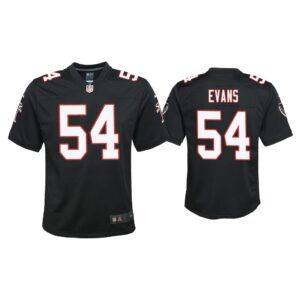 Youth Rashaan Evans Atlanta Falcons Black Throwback Game Jersey