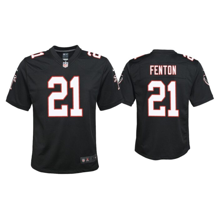 Youth Rashad Fenton Atlanta Falcons Black Throwback Game Jersey