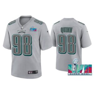 Youth Robert Quinn Philadelphia Eagles Super Bowl LVII Gray Atmosphere Jersey