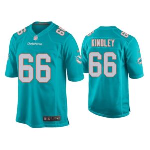 Youth Solomon Kindley Miami Dolphins Aqua Game Jersey