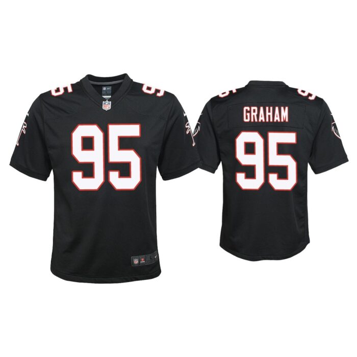 Youth Ta'Quon Graham Atlanta Falcons Black Throwback Game Jersey