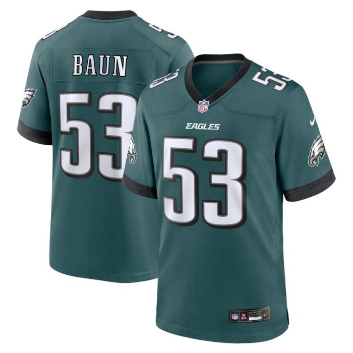 Zach Baun Philadelphia Eagles Game Jersey - Midnight Green