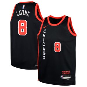 Zach LaVine Chicago Bulls Youth Swingman Replica Jersey - City Edition - Black