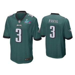 Zach Pascal Philadelphia Eagles Super Bowl LVII Midnight Green Game Jersey