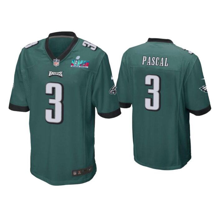Zach Pascal Philadelphia Eagles Super Bowl LVII Midnight Green Game Jersey