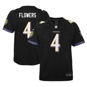 Zay Flowers Baltimore Ravens Youth Alternate Player Game Jersey - Black