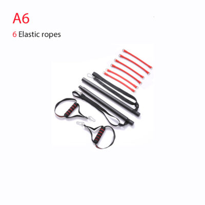 Body Workout Trainer Bar with Resistance Bands Rubber Buckles 8 995385966793