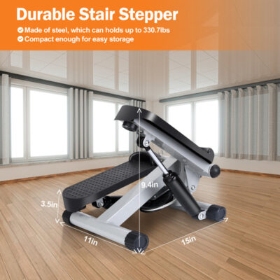 Fitness Step Machine, Mini Step Machine With Resistance Band, Home Fitness Equipment With 330.7LBS Load-bearing Capacity, Hydraulic Fitness Step Machine With LCD Display Screen 4 1a333d6c edaf 41f0 857e 265a08a70ad5