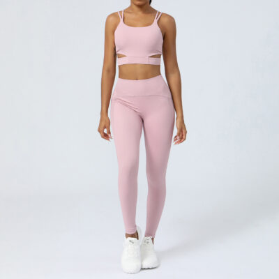 Yoga Clothes Sports Underwear Shaping Fitness Belly Contracting Running Two-piece Suit 2 3f8b4394 3933 4da2 89f8 fc11f0fd263a